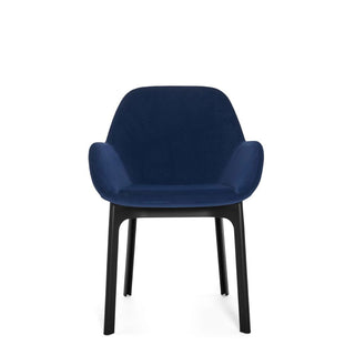 Kartell Clap armchair in Aquaclean fabric with black structure Kartell Aquaclean 6 Blue - Buy now on ShopDecor - Discover the best products by KARTELL design