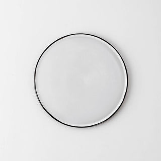 Schönhuber Franchi Grès Bicolor Dinner plate grey with white interior - Buy now on ShopDecor - Discover the best products by SCHÖNHUBER FRANCHI design