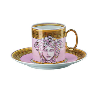 Versace meets Rosenthal Medusa Amplified coffee cup and saucer Versace Pink Coin - Buy now on ShopDecor - Discover the best products by VERSACE HOME design