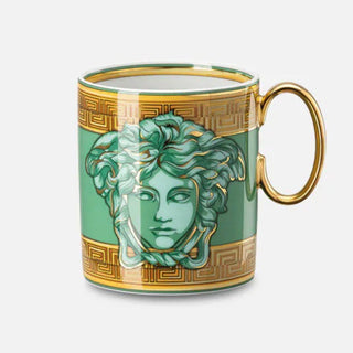 Versace meets Rosenthal Medusa Amplified mug with handle Versace Green Coin - Buy now on ShopDecor - Discover the best products by VERSACE HOME design