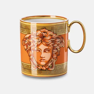 Versace meets Rosenthal Medusa Amplified mug with handle Versace Orange Coin - Buy now on ShopDecor - Discover the best products by VERSACE HOME design